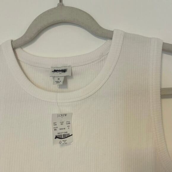 NWT J.Crew Striped Ribbed Knit Mixy Dress White Blue Size Small - Picture 3 of 7